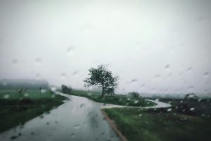 water dew on windshield